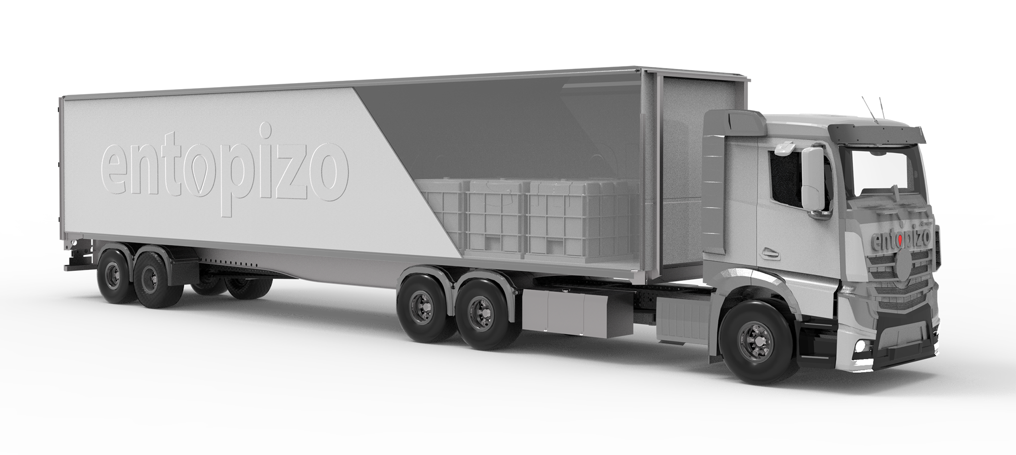 Truck with Entopizo GPS fleet tracking